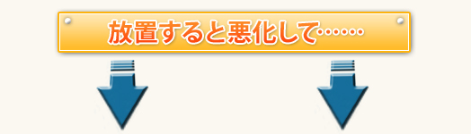 放置すると悪化して……